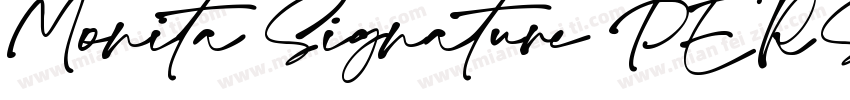 Monita Signature PERSONAL USE Bold字体转换